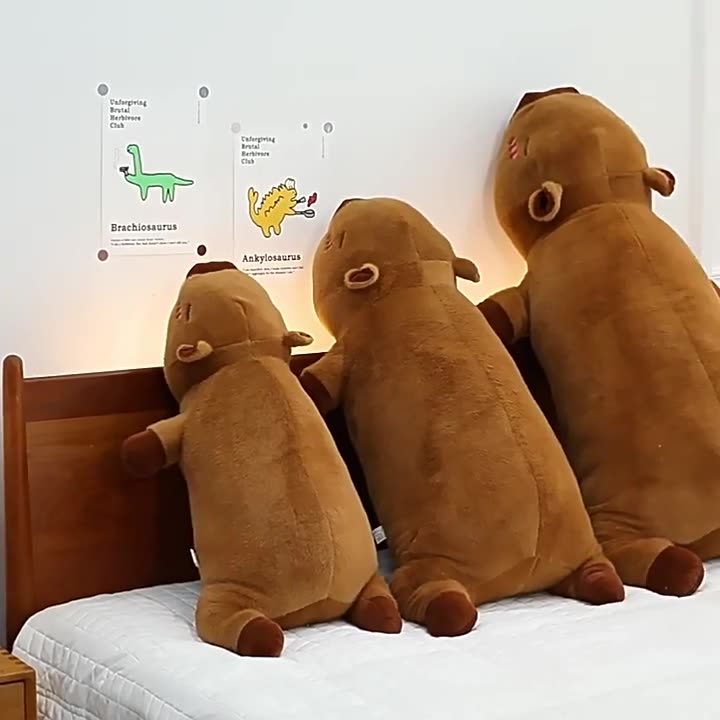 카피바라 바디필로우 특대형 초대형 롱쿠션 인형 40cm - 상세 이미지 3