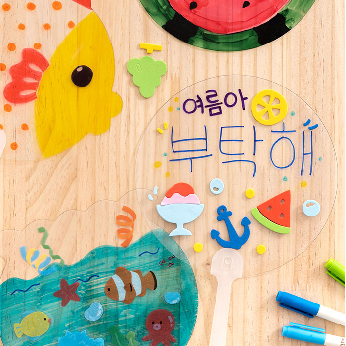 민화샵 투명부채 원형 / - 상세 이미지 4