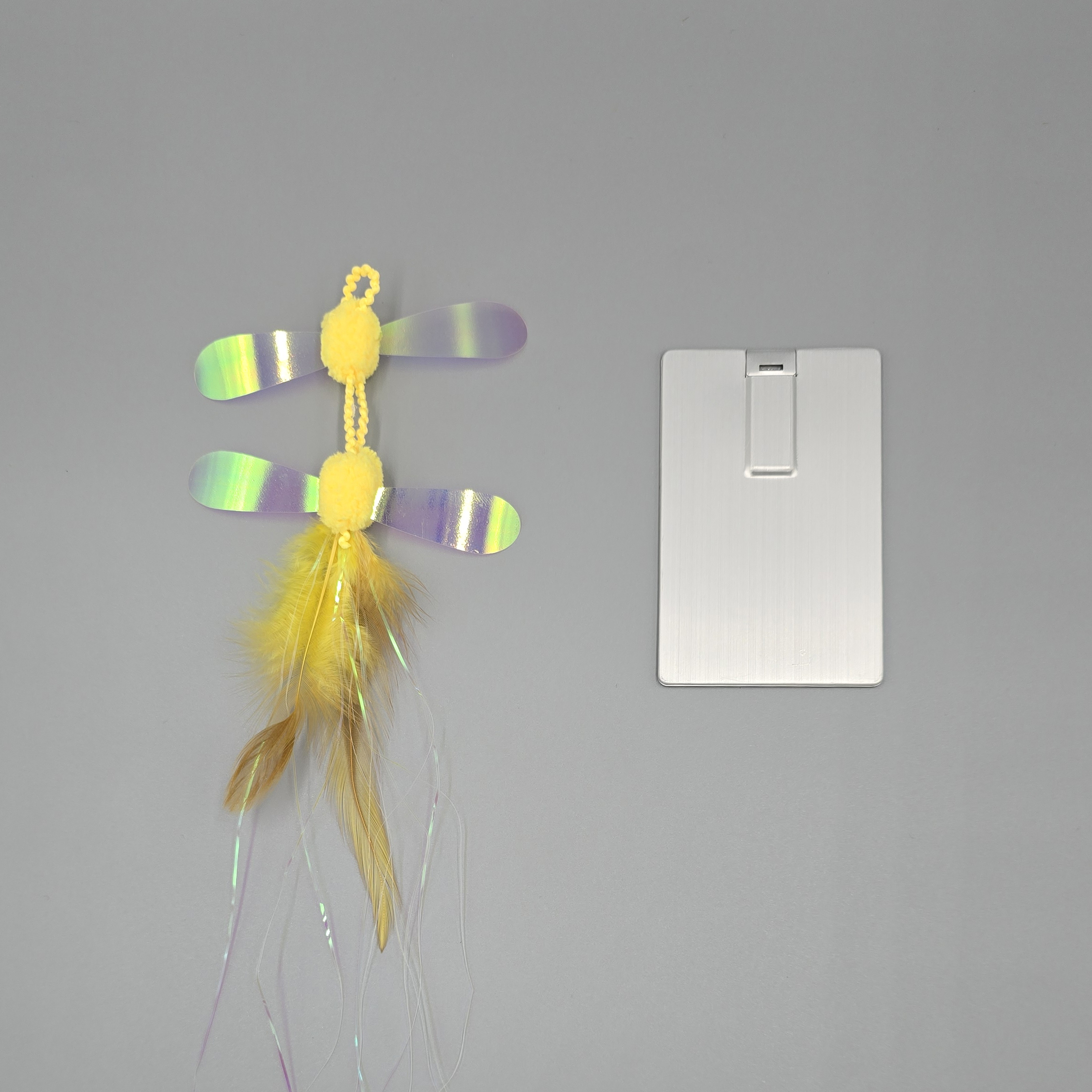 ABIBI'S GOMULSANG 수제 고양이 장난감 낚시대리필 카샤카샤 장난감 미끼 끈 벌레 깃털 곤충 대롱대롱 파리 이미지 2