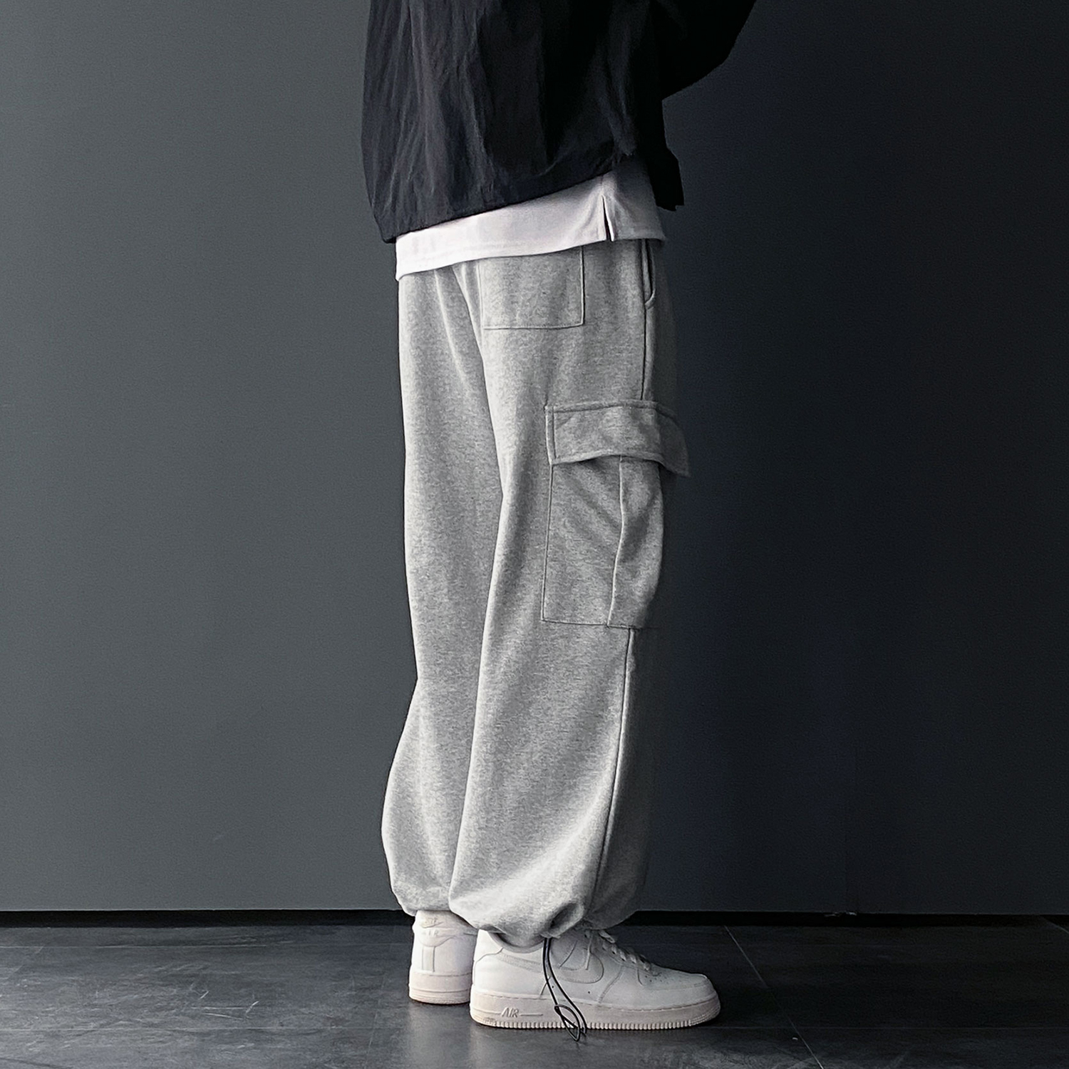 스웻팬츠 벌룬팬츠 통넓은바지 건빵바지 - 상세 이미지 4