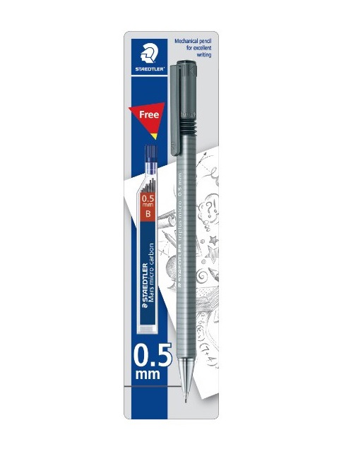 스테들러 트리플러스 774샤프(그레이) + 샤프심(0.5mm B) 세트 - 상세 이미지 2
