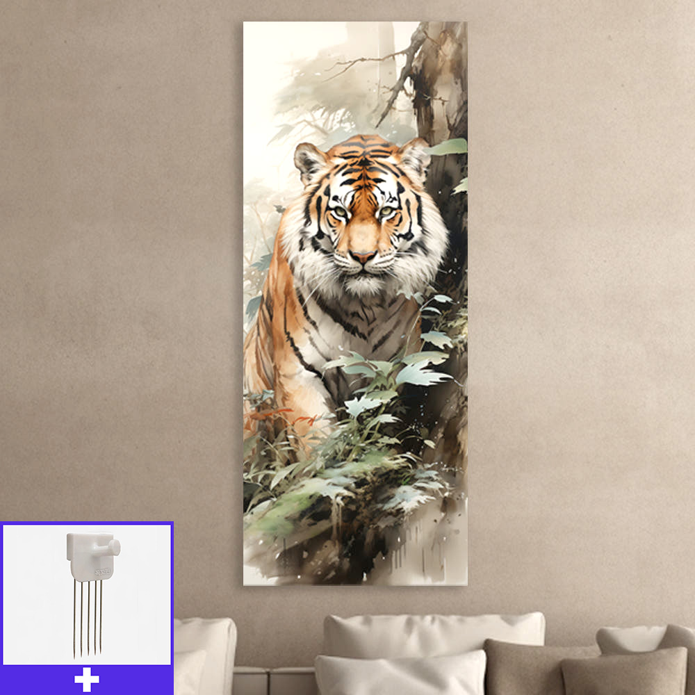 용맹호랑이 60x150cm 캔버스 액자 호랑이그림 - 메인 이미지