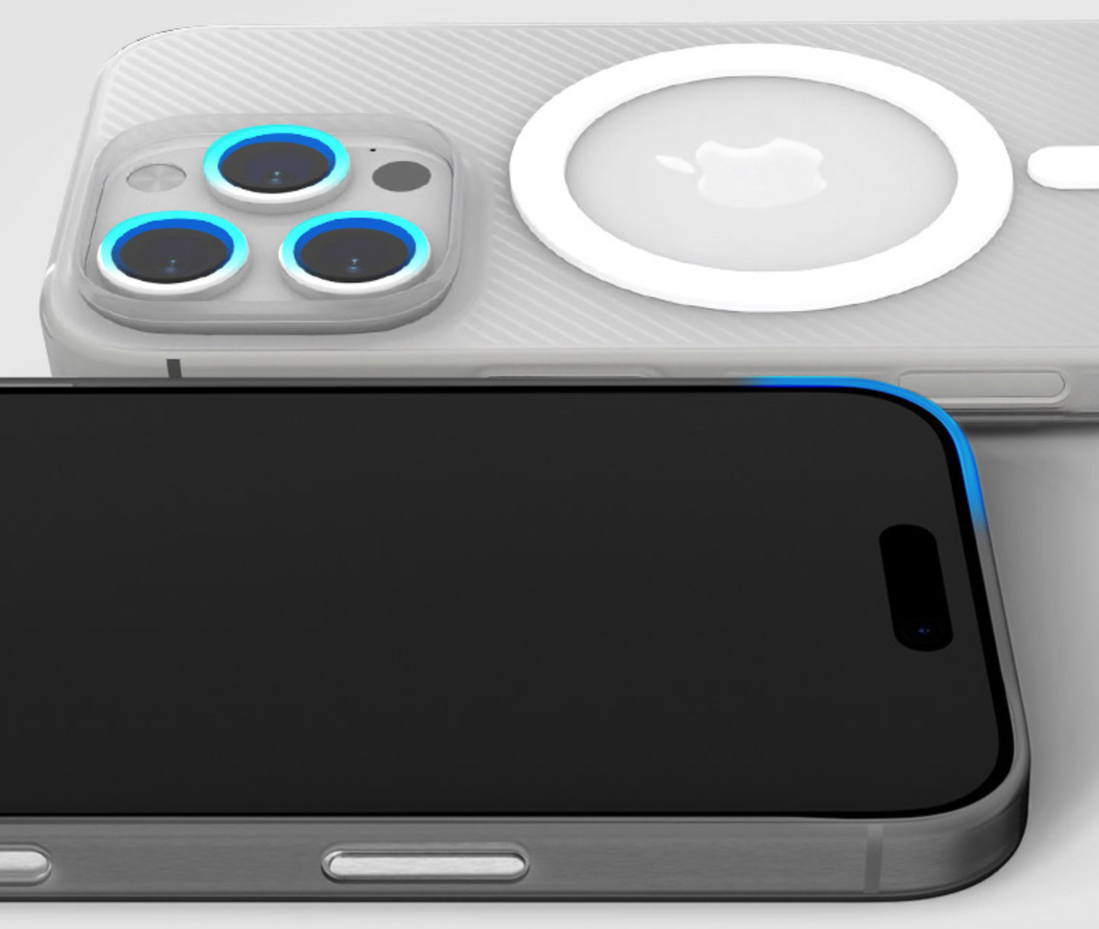 무광 초슬림 하드 맥세이프 케이스 화이트 반투명, 아이폰16e - 상세 이미지 3