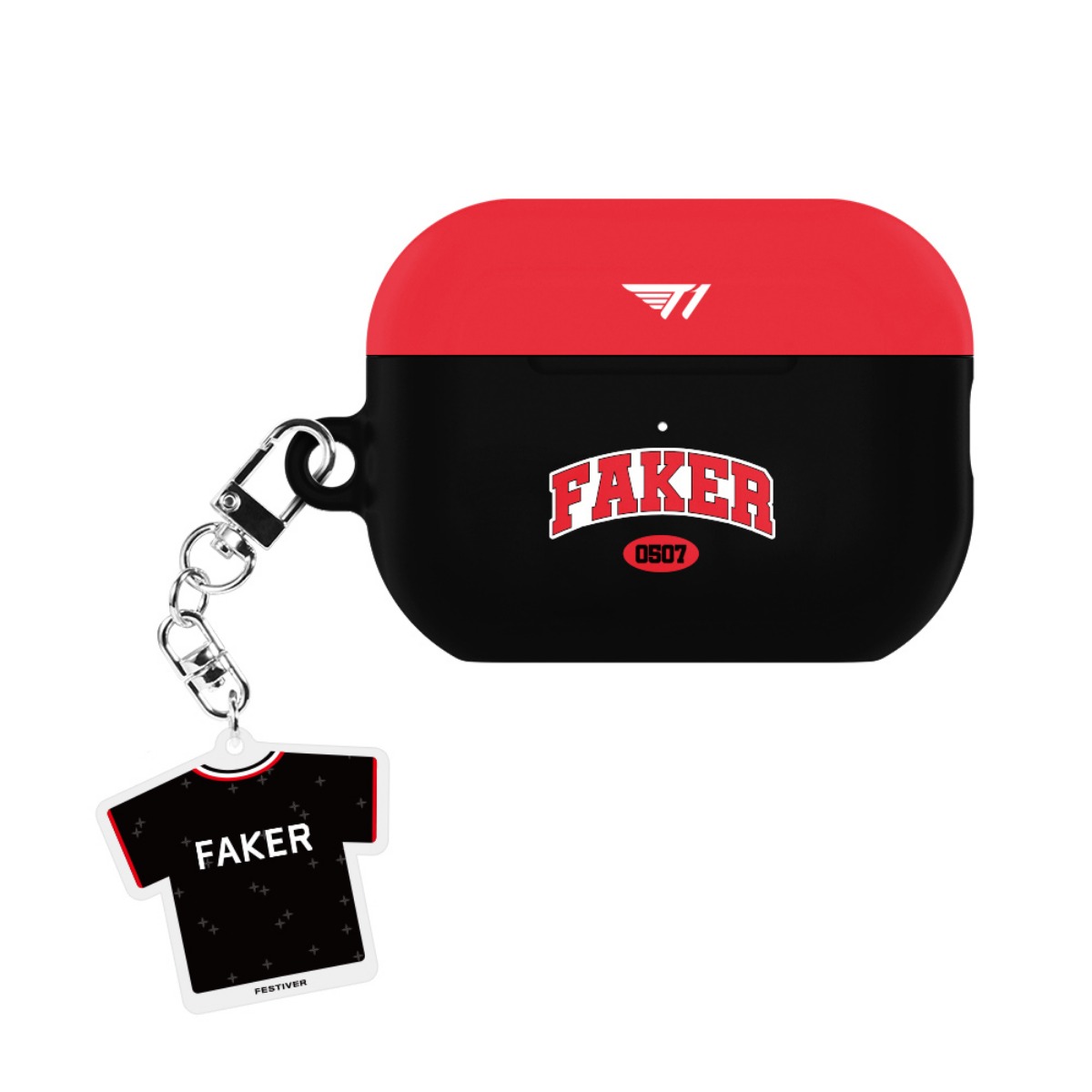 [2종 구성] T1 2025 페이커 져지 에어팟 하드 케이스 + 키링 에디션 제품 이미지