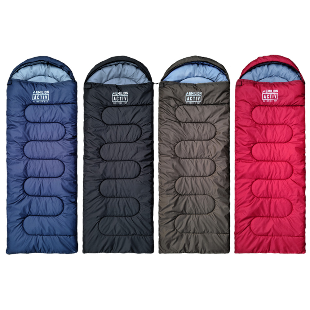 에밀리온 액티브 후드 침낭 경량 사계절 캠핑침낭