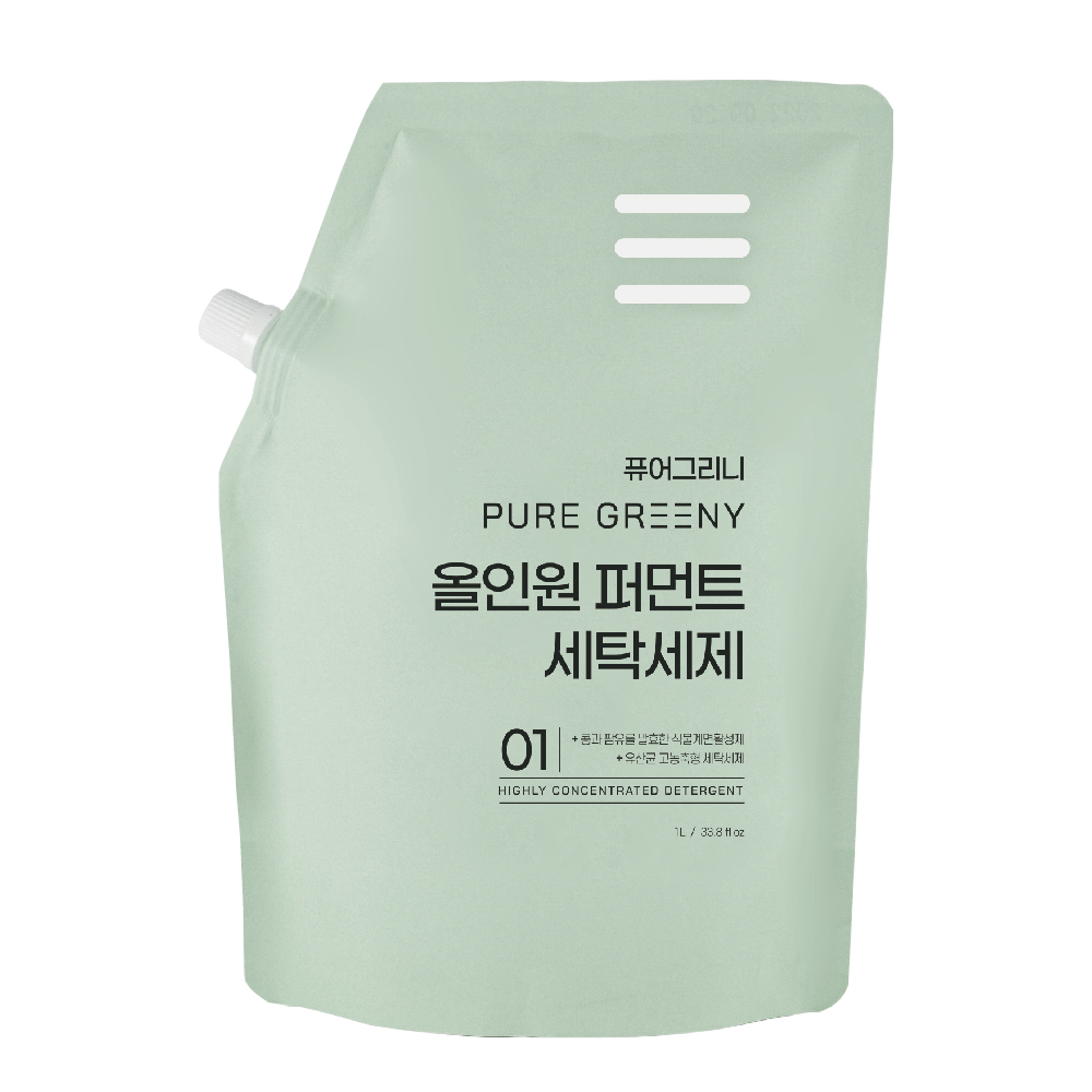 퓨어그리니 EM 고농축 천연 순비누 세탁세제 (리필) - 상품 이미지