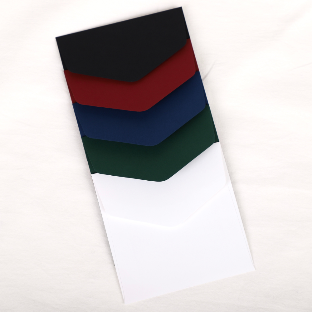 [자체 제작] 130x130mm 컬러 크리스마스 카드 봉투 청첩장 엽서 정사각 50p 이미지 2