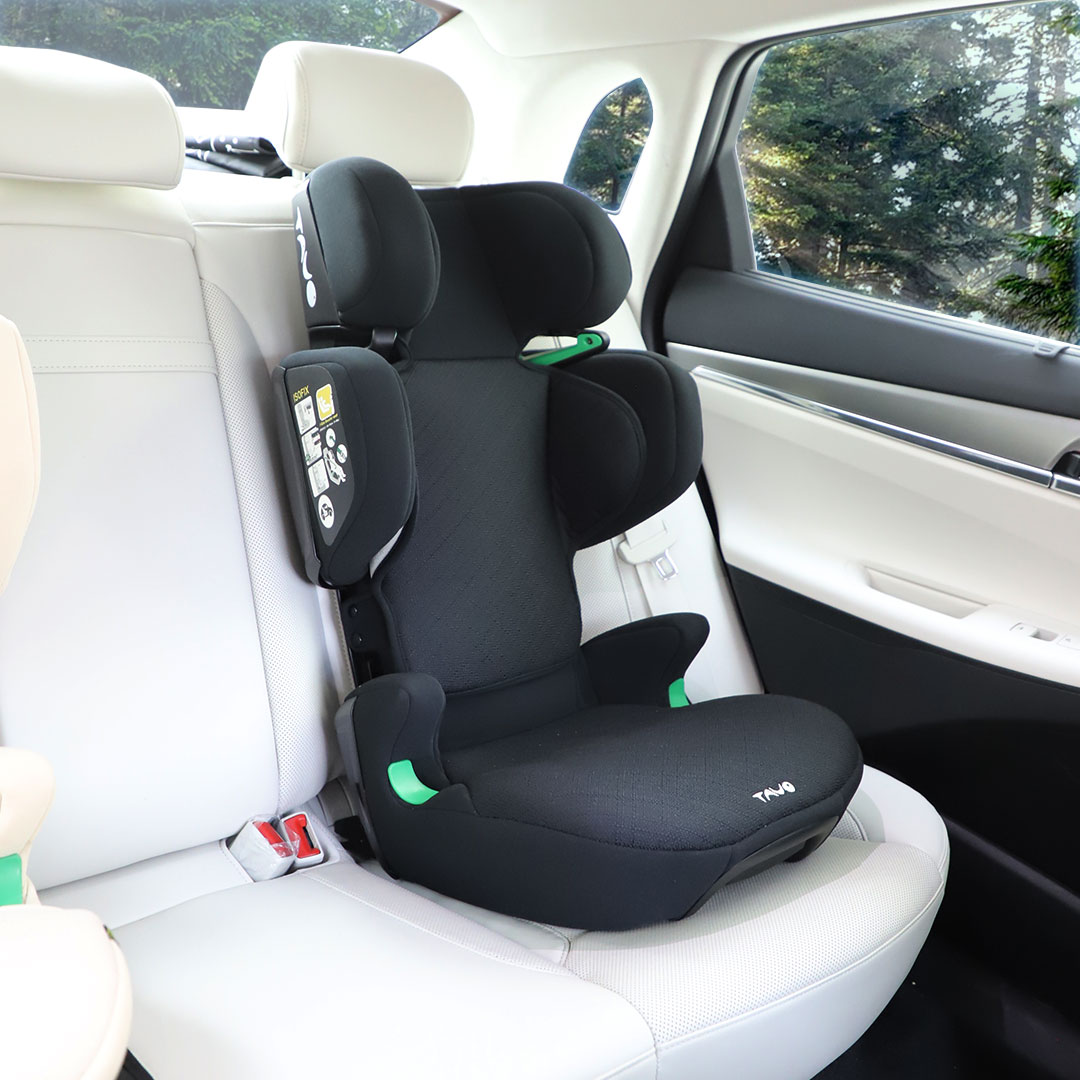 [누비앤타보] TAVO 휴대용카시트 아이컴팩트 아이사이즈 유럽검증 세컨카 카시트 블랙+보관가방