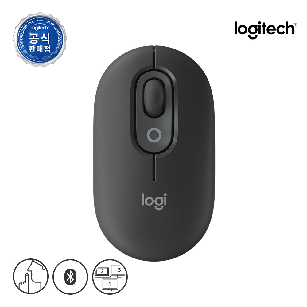 로지텍 코리아 POP MOUSE 팝 무선 블루투스 무소음 마우스 블랙 - 상품 이미지