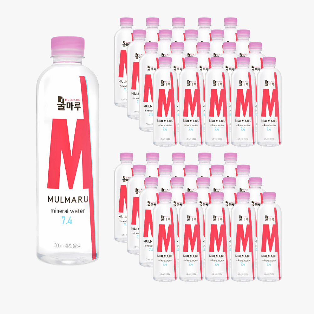 물마루 광천수 알칼리수 미네랄워터 알카리수 고급 페티병 혼합음료 500ml, 40개