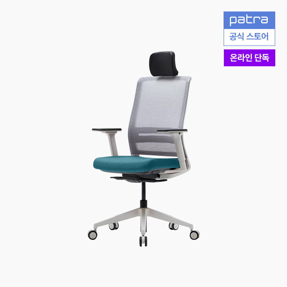 파트라 오크노 컴퓨터 책상 의자 SOKN11PABS LG 블루 - 상품 이미지