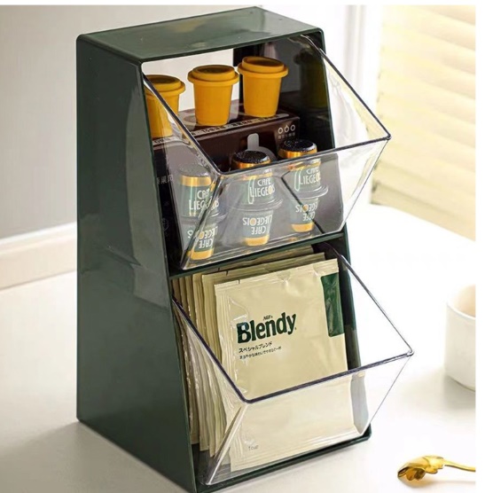 티백정리함 티백보관함 아크릴정리함 탕비실정리 커피 정리대 - 상품 이미지