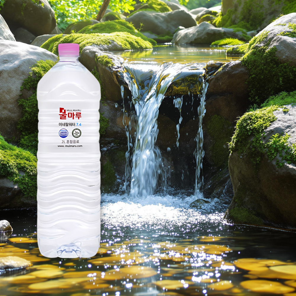 물마루 광천수 알칼리수 알카리수 미네랄물 프리미엄 혼합음료 대용량 2L, 9개