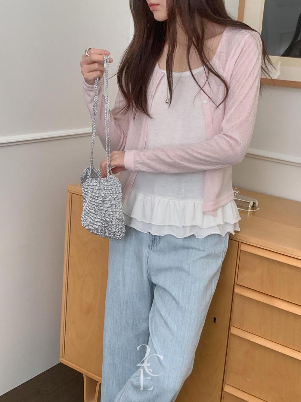 에이드 프릴 레이어드 나시 (3color) 이너 캉캉 레이스 스퀘어 티셔츠 뷔스티에 이미지 7