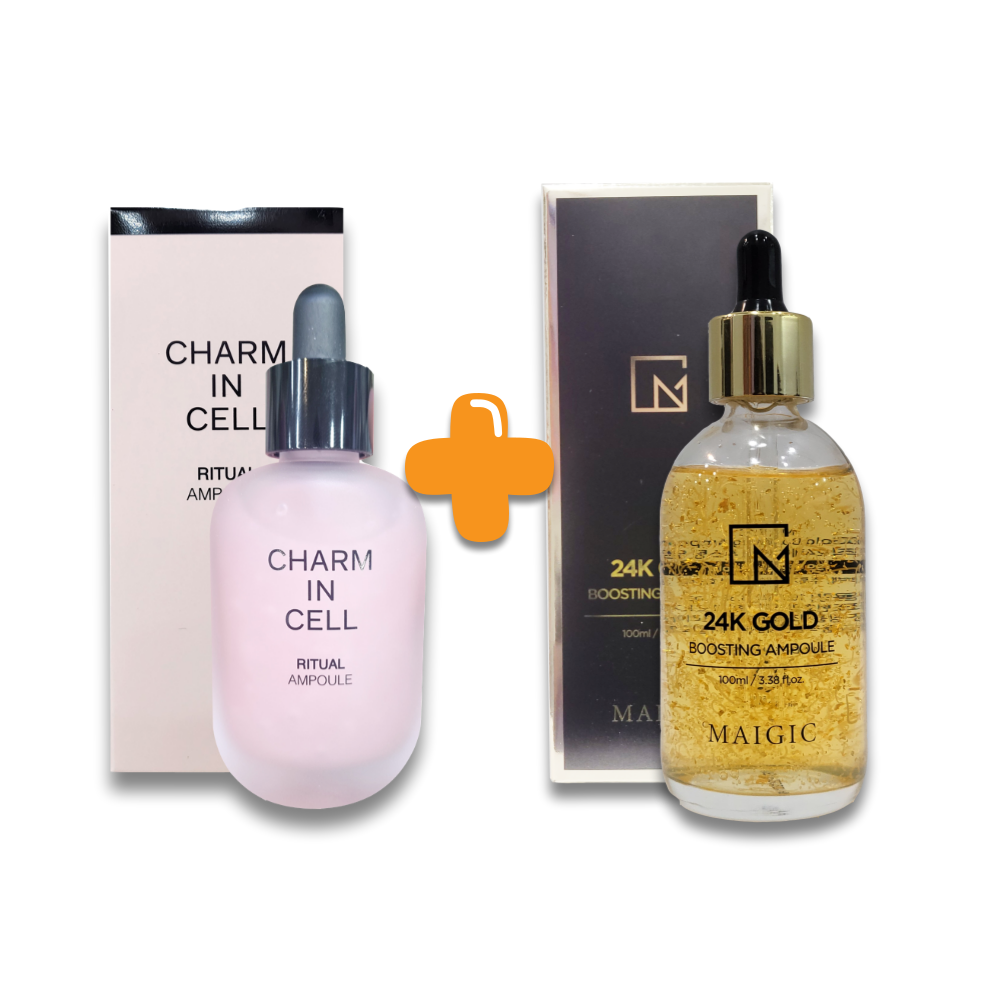 극강 리프팅 앰플2종 세트(금실 부스터 첫세럼 +참존 참인셀 리추얼 앰플50ml) - 상품 이미지