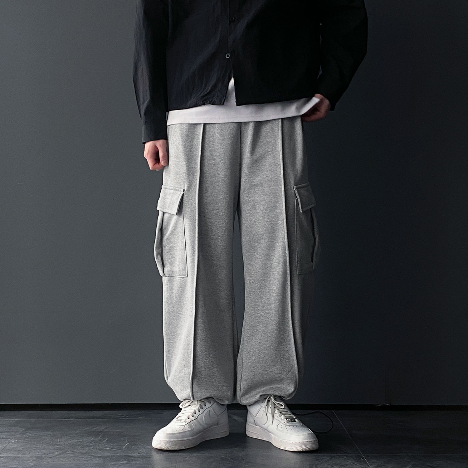 스웻팬츠 벌룬팬츠 통넓은바지 건빵바지 - 상세 이미지 2