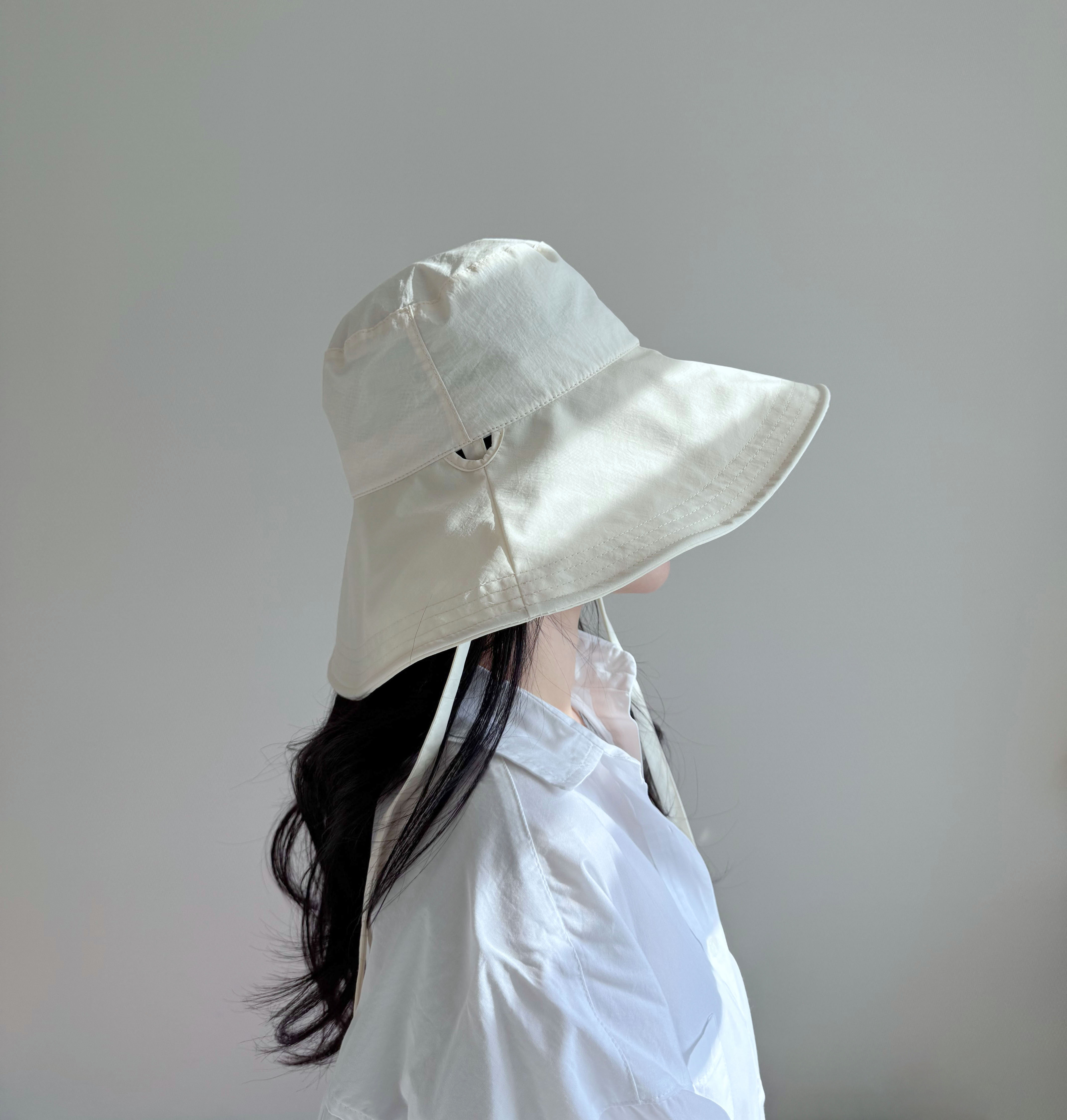 햇빛차단 바스락 챙넓은 리본 끈 여름 모자 여성 휴양지 여행 비치 버킷햇 벙거지 상세 이미지 15