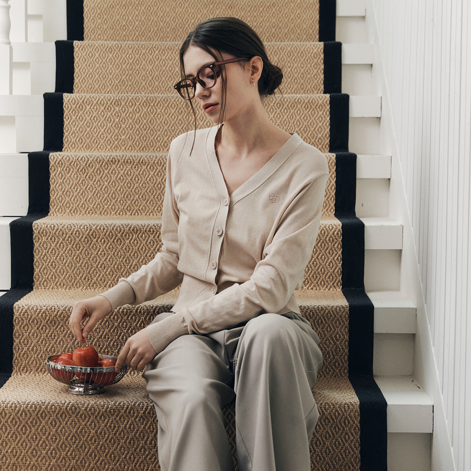 [제로스트릿][3컬러] 하트 펜던트 가디건 HEART PENDANT CARDIGAN