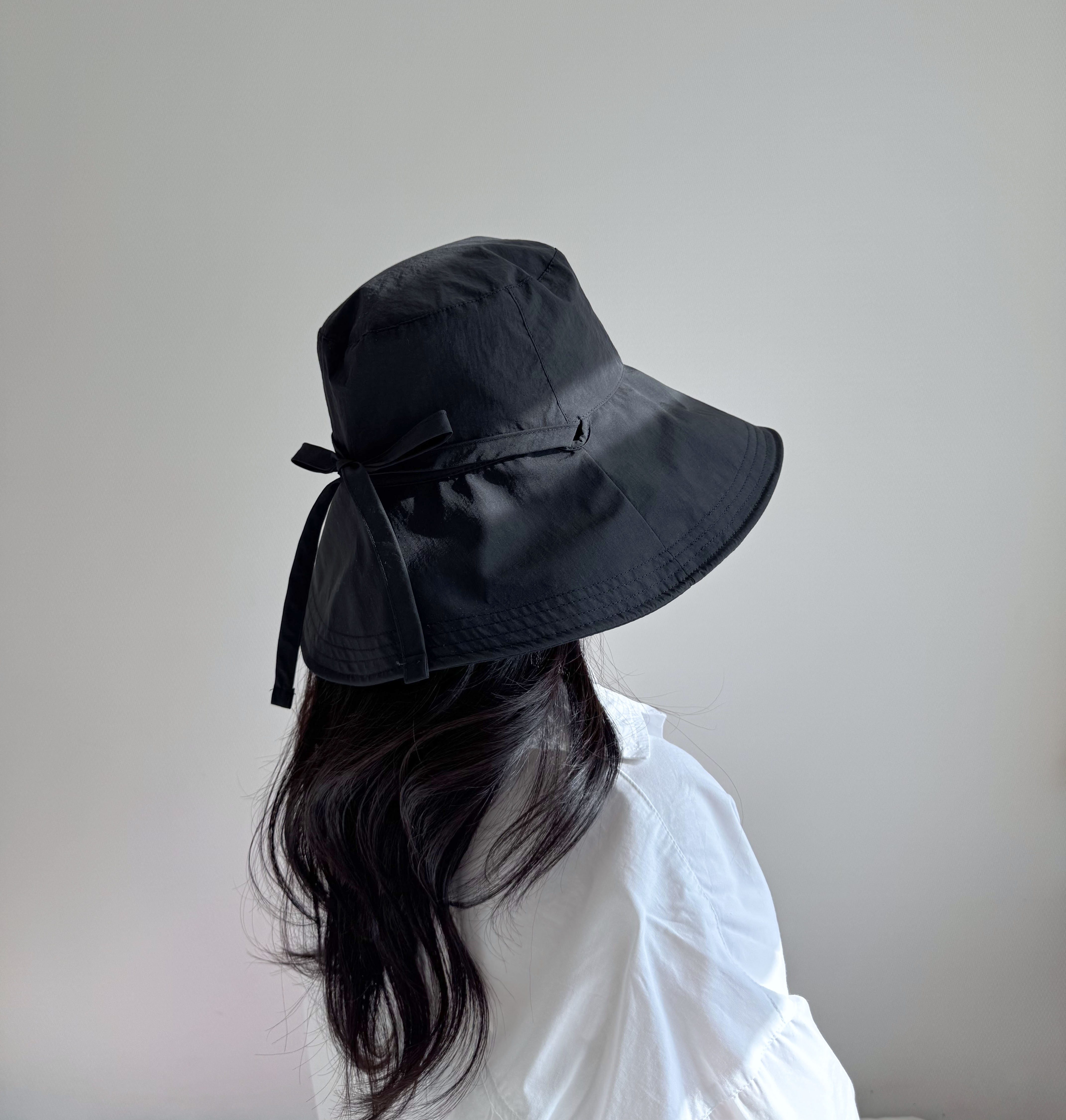 햇빛차단 바스락 챙넓은 리본 끈 여름 모자 여성 휴양지 여행 비치 버킷햇 벙거지 상세 이미지 36