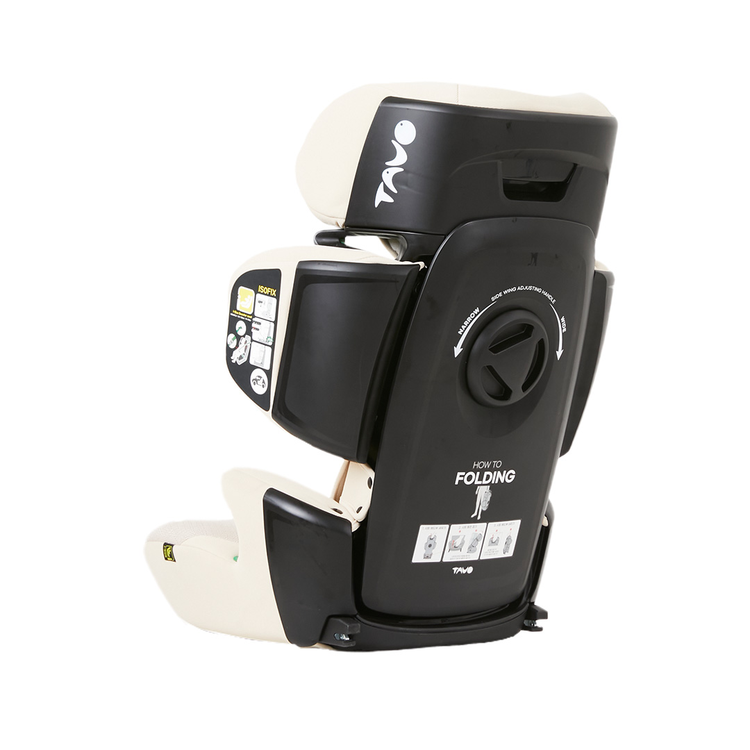 [누비앤타보] TAVO 휴대용카시트 아이컴팩트카시트 i-size 유럽검증 카시트 베이지+보관가방