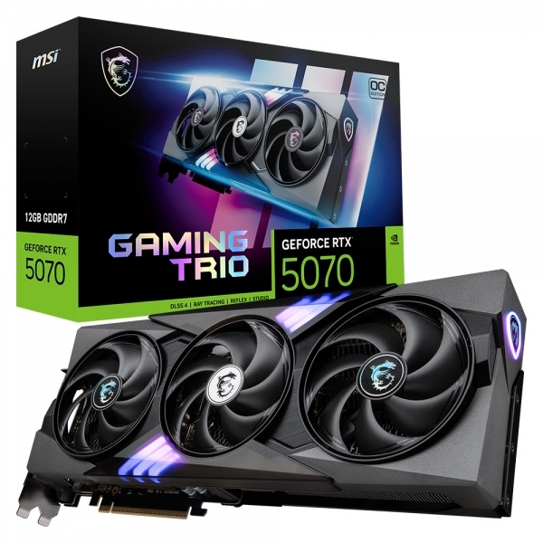MSI 지포스 RTX 5070 게이밍 트리오 OC D7 12GB 트라이프로져4 (엔비디아 컴퓨터 그래픽카드) : 베이스캠프샵