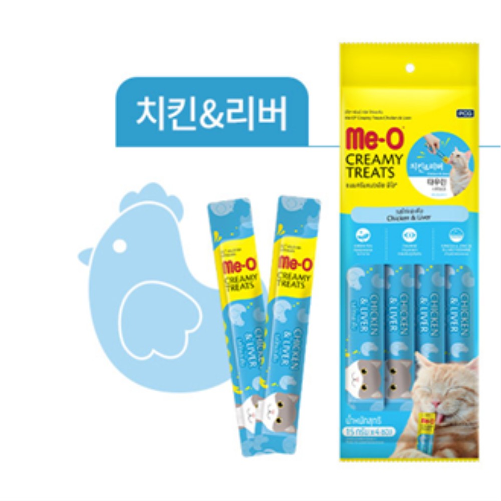 시력보호 고양이 간식 치킨/리버 츄르 4p 짜먹는 펫디저트 영양 애묘 쮸쮸 : 브리네상점