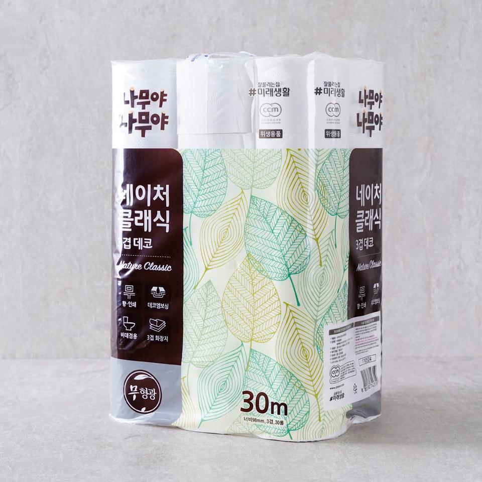 메가마트 나무야나무야 네이처클래식 3겹데코 화장지  30x30 - 상세 이미지 2