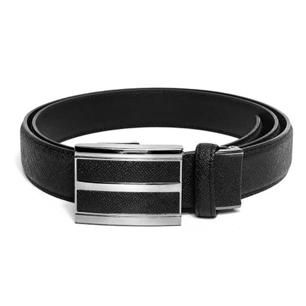 골프데이 숨쉬기 편한 소가죽 자동 남성 벨트 30mm 블랙체크 - 상품 이미지