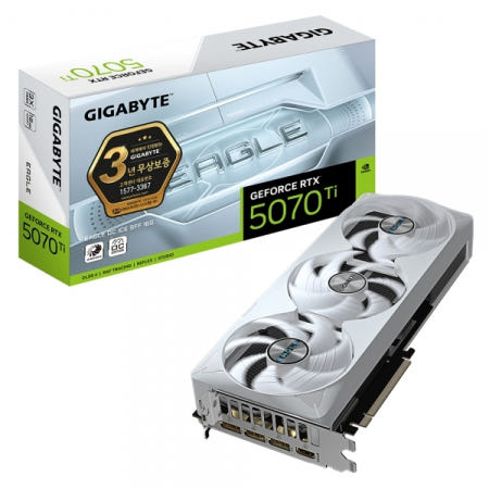 GIGABYTE 지포스 RTX 5070 Ti EAGLE OC ICE SFF D7 16GB 제이씨현 (엔비디아 컴퓨터 그래픽카드)
