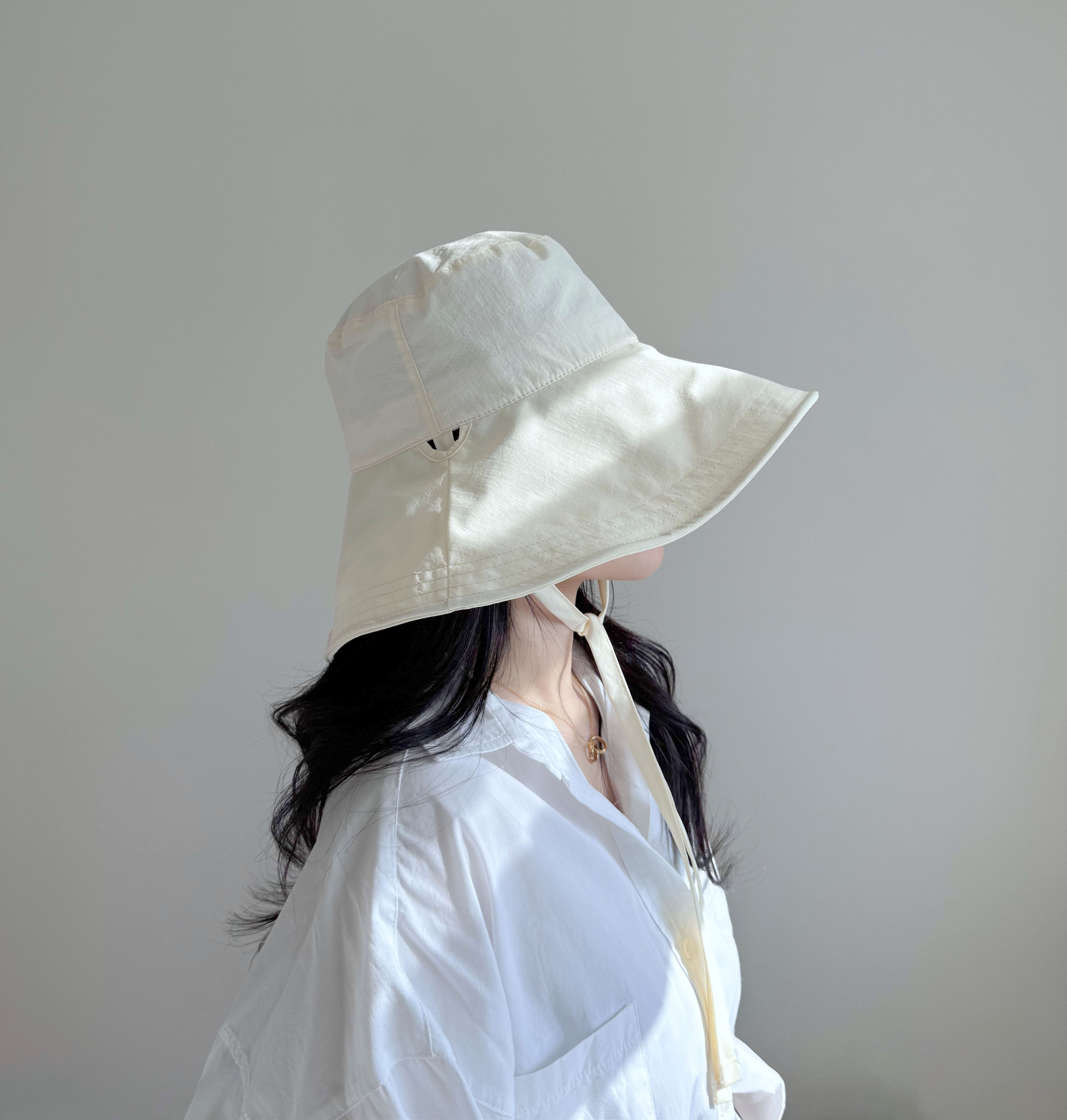 햇빛차단 바스락 챙넓은 리본 끈 여름 모자 여성 휴양지 여행 비치 버킷햇 벙거지 상세 이미지 18