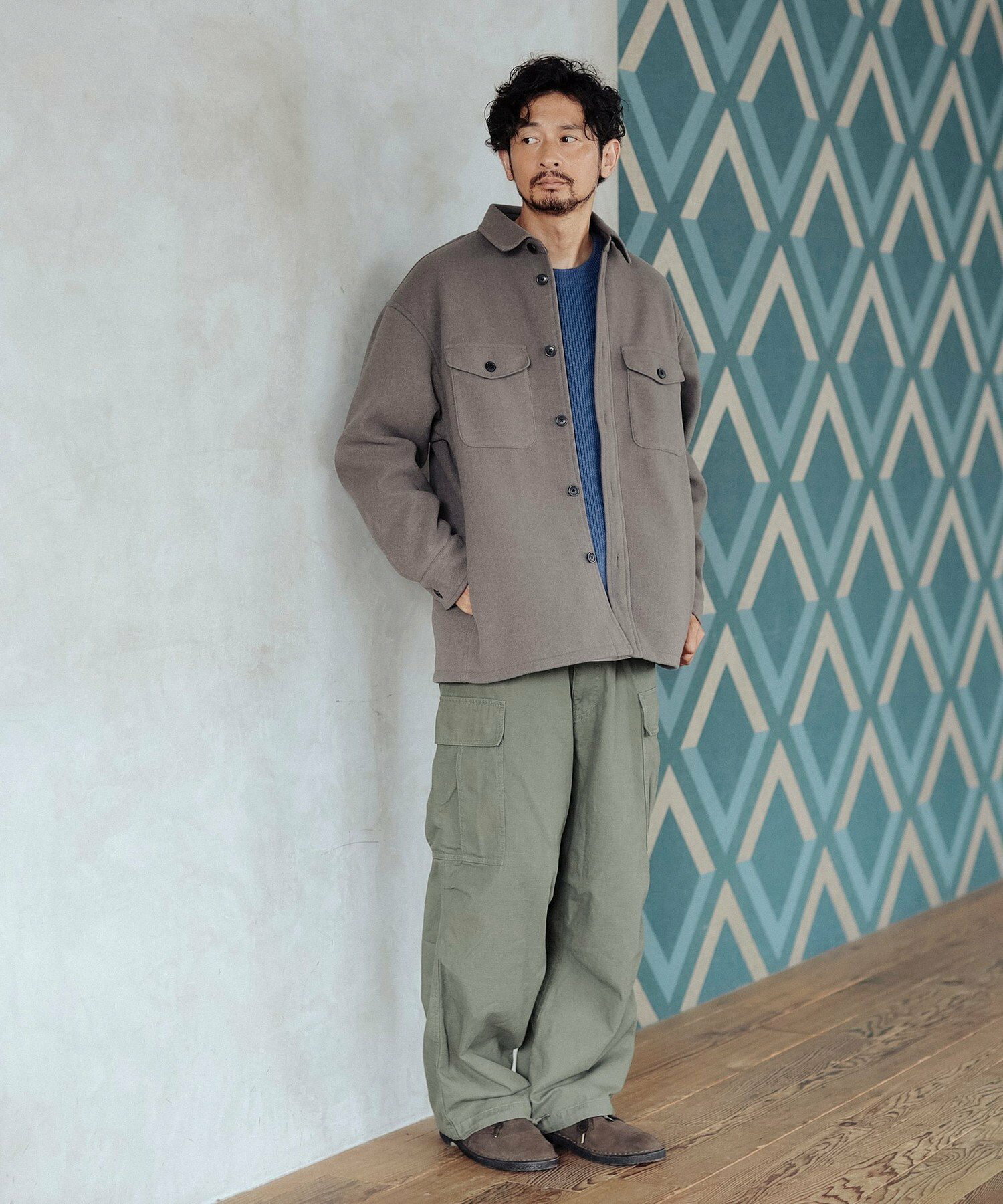 빔즈 B MING by BEAMS 하이브리드 멜튼 CPO 블루종 자켓 2컬러 이미지 8