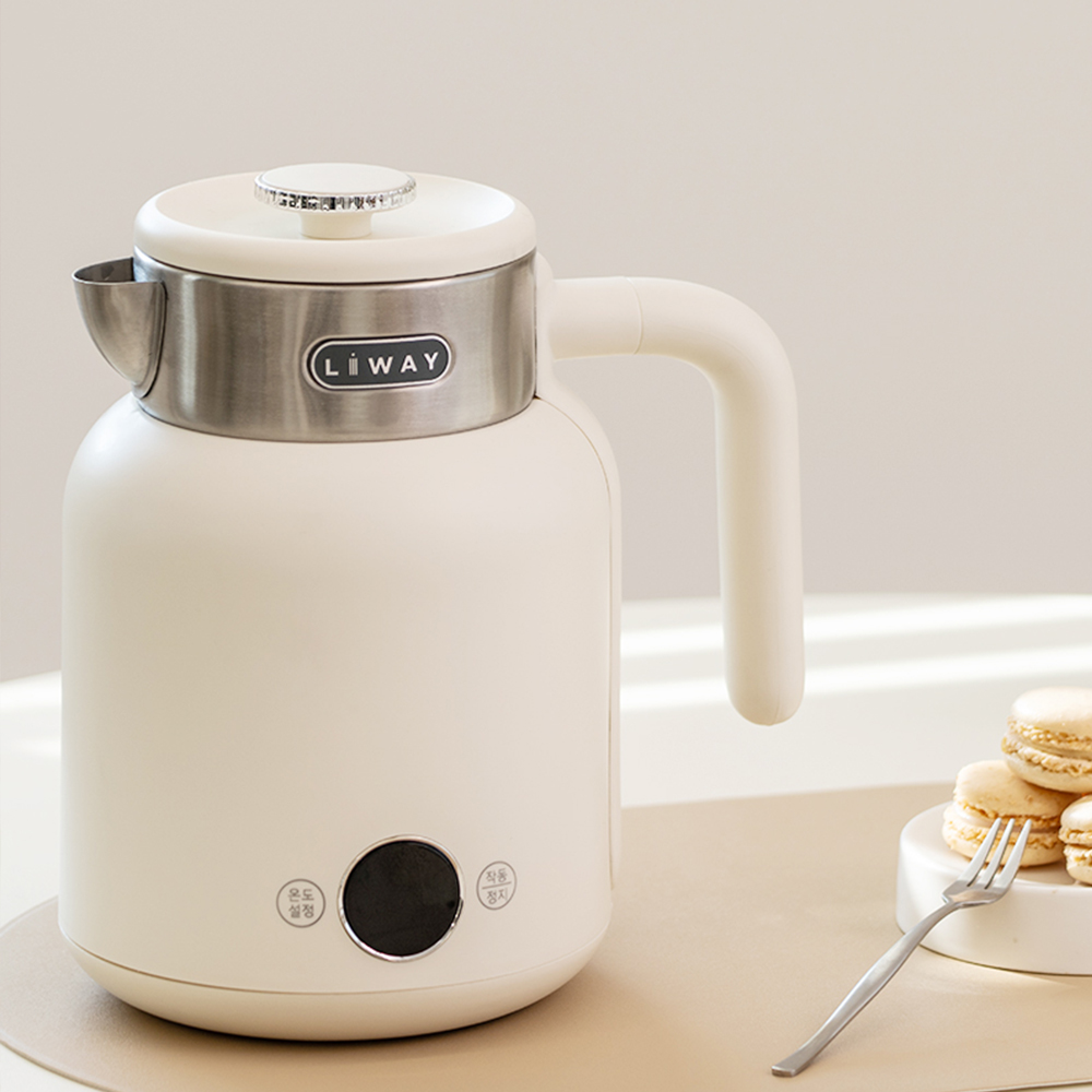 리웨이 무선포트 분유포트 차탕기 전기포트 전기주전자 티포트 LWT-150B(베이지/스텐)