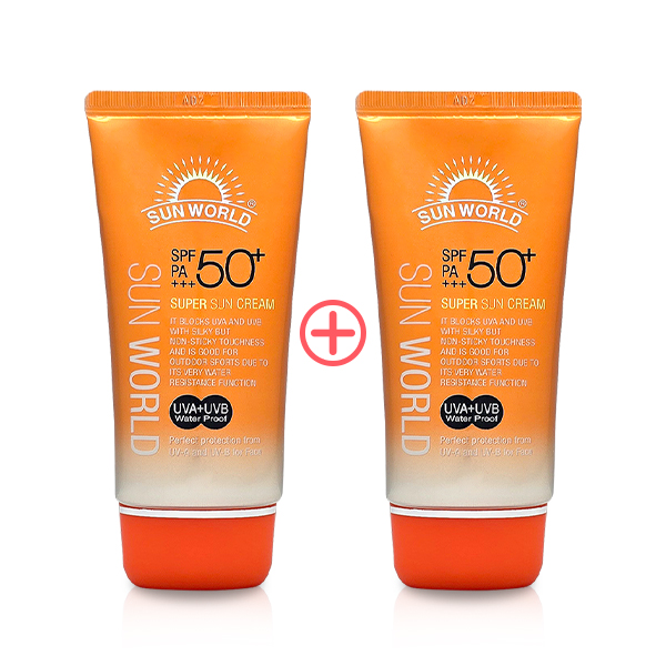 썬 월드 수퍼 썬크림 SPF50+ 80ml X 2개 : 동화코스메틱