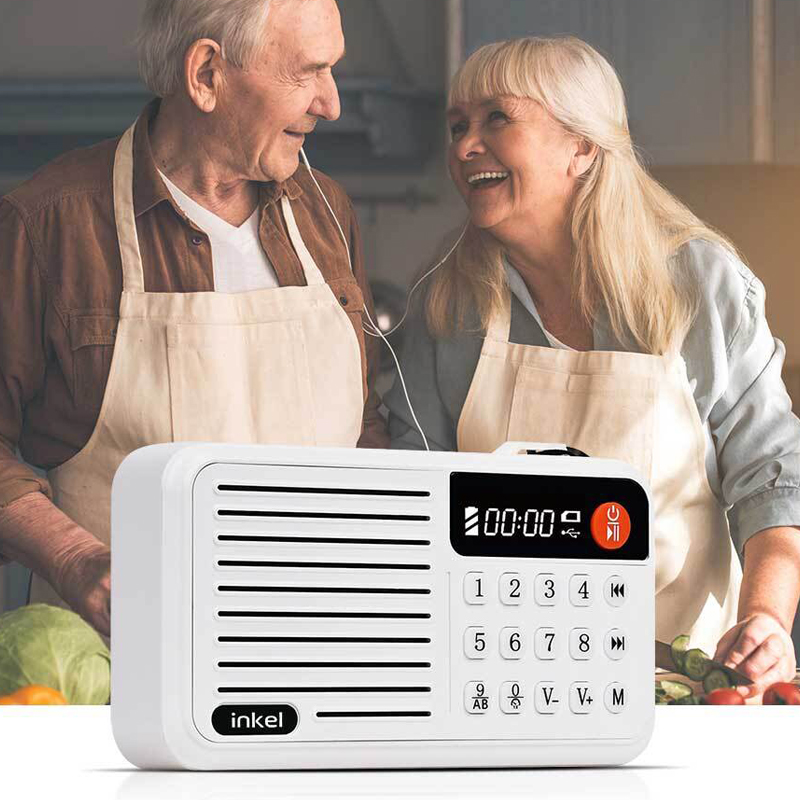 효도라디오 소형 미니 등산 어르신 휴대용라디오 FM 트로트 MP3 대형키패드 디스플레이창