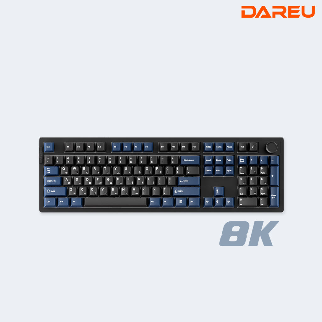 다얼유 EK106 PRO 8K 유선 기계식 게이밍 키보드 블랙, 클라우드축