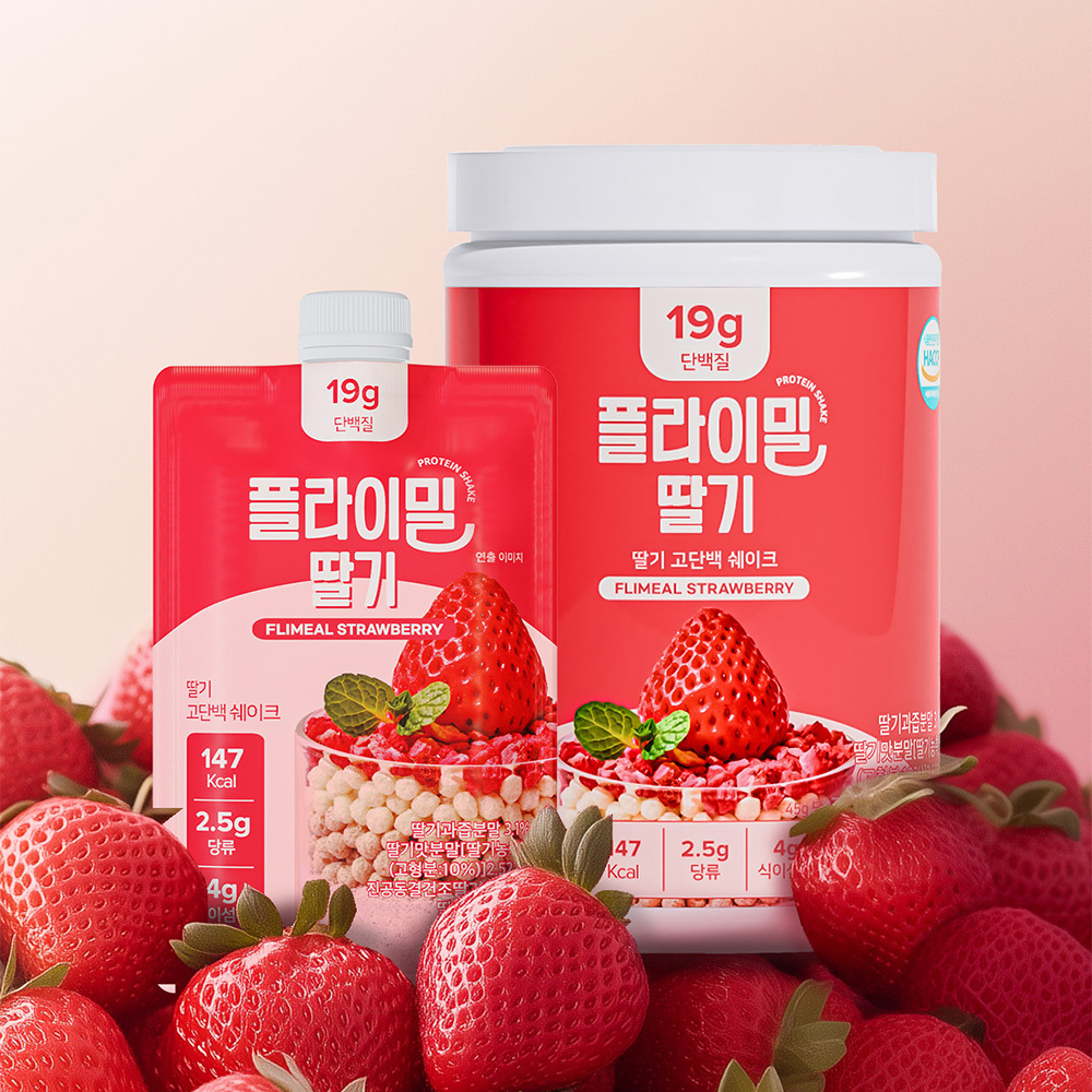 플라이밀 단백질 쉐이크 대용량 딸기, 630g, 1개 - 상세 이미지 3