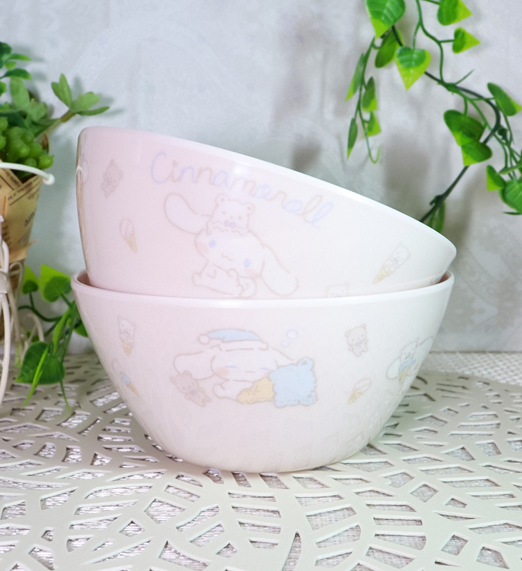 스케이터 시나모롤 느긋한 내추럴 캐릭터 멜라민 볼그릇 500ml MBL4P - 주방·식기 - 하카타몰