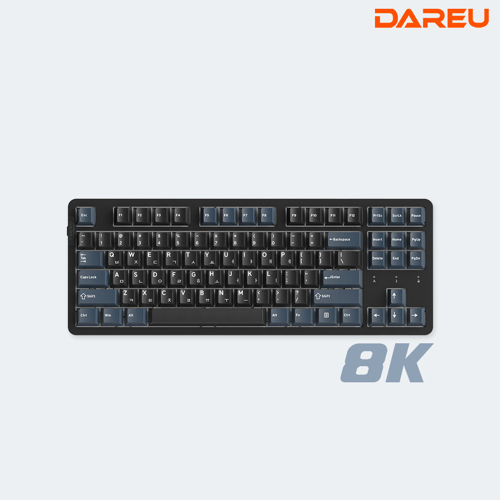 다얼유 EK87 PRO 8K 유선 기계식 게이밍 키보드 블랙, 클라우드축