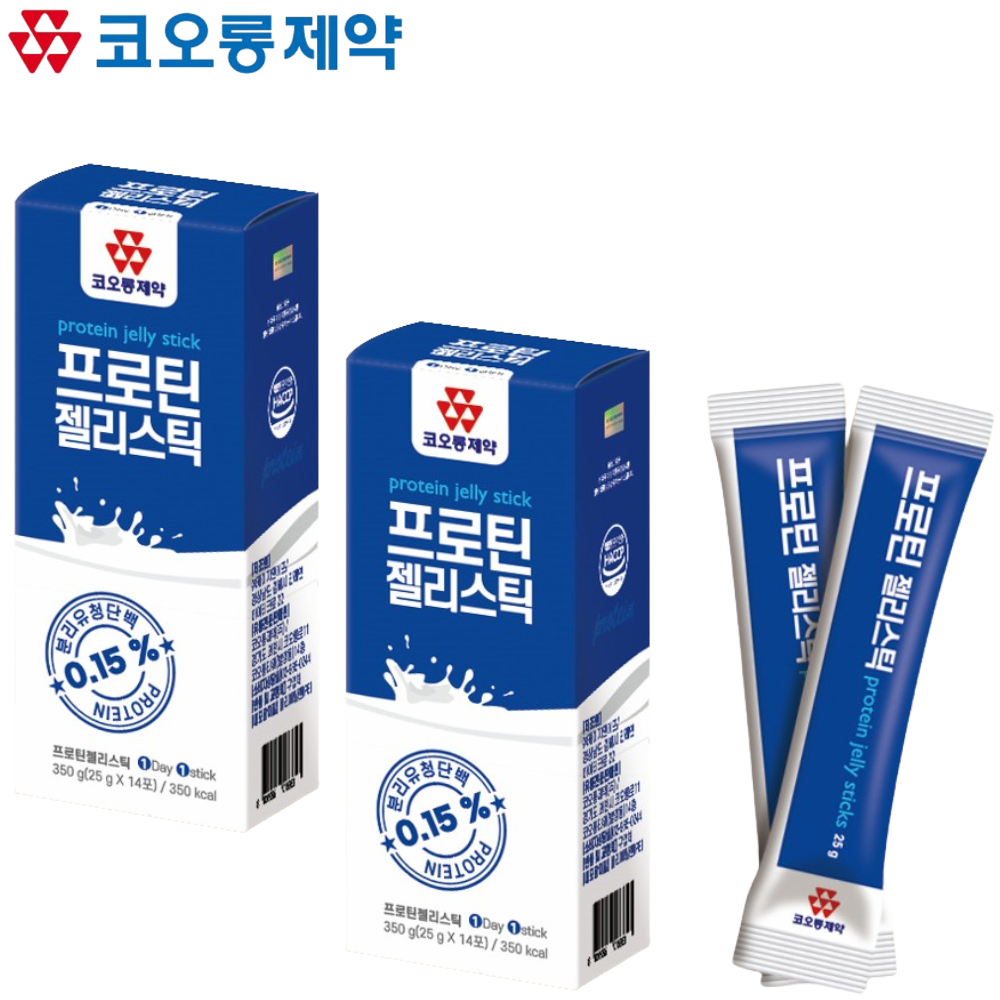 코오롱제약 프로틴 젤리 스틱 14포 2박스 단백질 구미 콜라겐 아미노산 비타민C 미네랄 - 상품 이미지