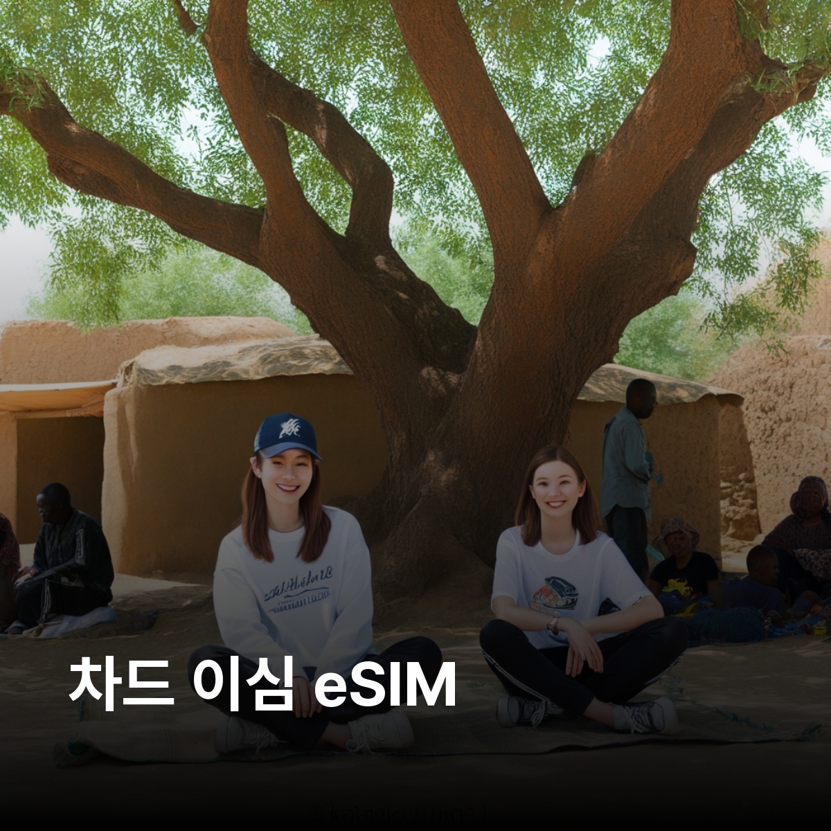 차드 이심 eSIM Airtel 은자메나 몬두 사르 아베셰 엔네디 사막 티빌리 호수 자쿠마 국립공원 고자 베디 산맥 아오우아스 호수 이심통 - 상품 이미지