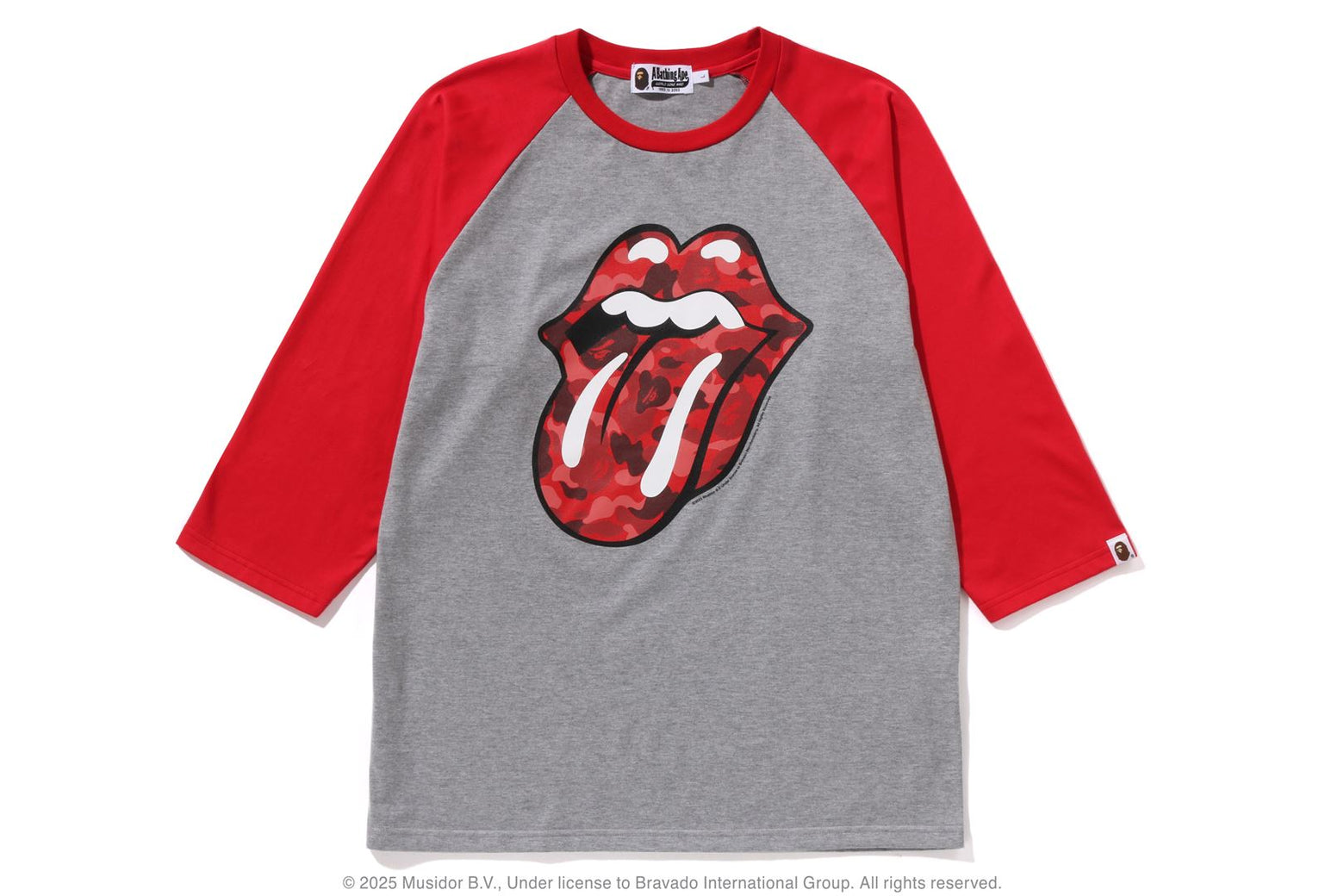 베이프 X ROLLING STONES 긴팔티 3/4 SLEEVE TEE 3월 2주차 신상 1L23-111-901 - 상세 이미지 2