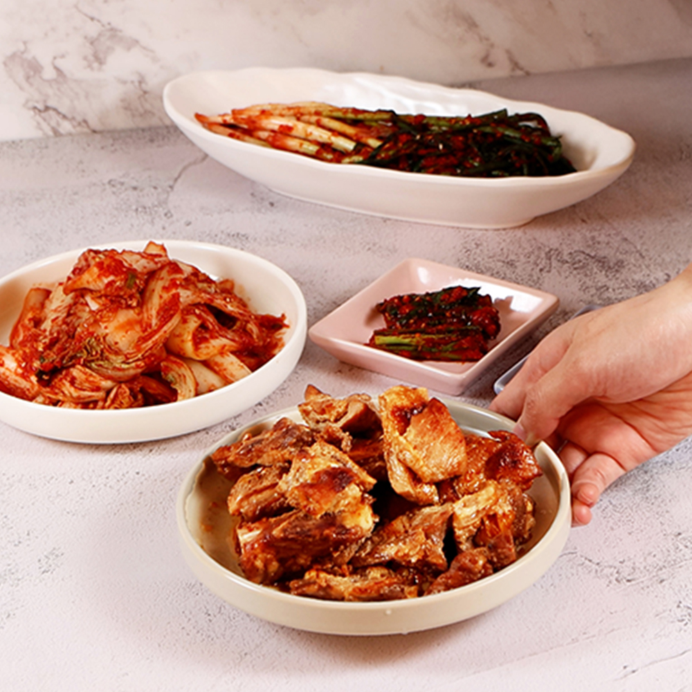 선김치 국산 한돈 1+등급 쌍교 숯불 양념 돼지 갈비 밀키트 이미지 3