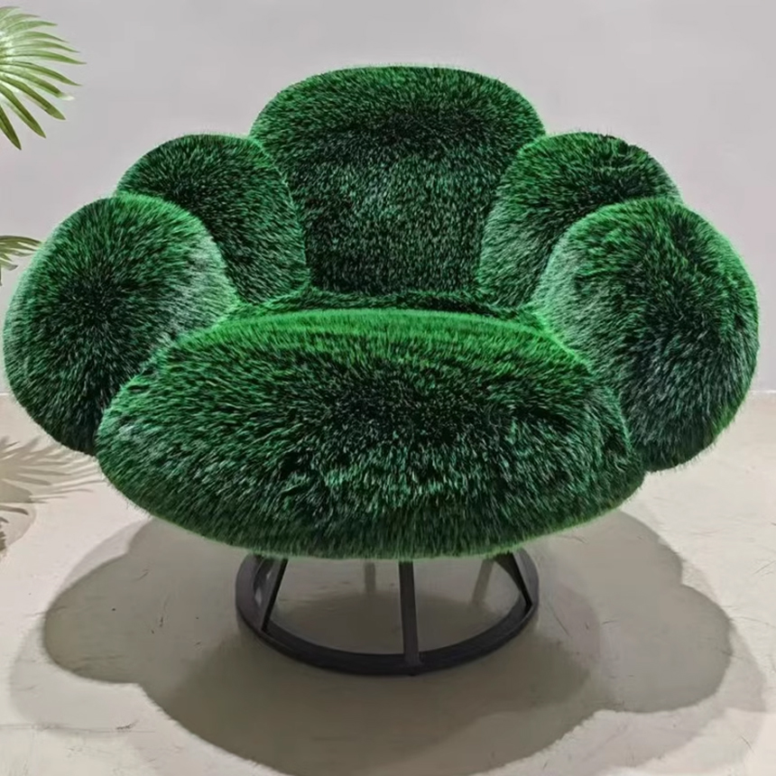 플러시 스위벨 인테리어 회전 라운지 체어 Plush Swivel Chair - 상세 이미지 4