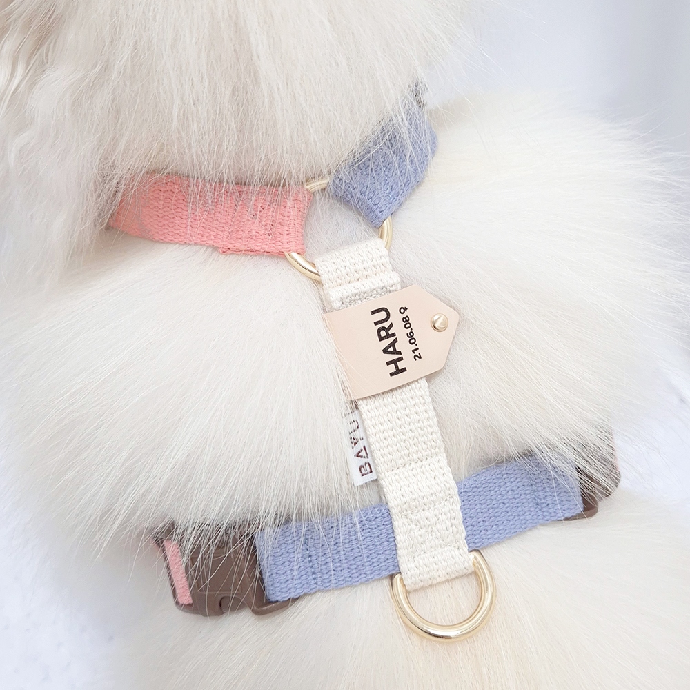 바유 강아지 하네스 H형 가슴줄 순면 라이트버전 XS