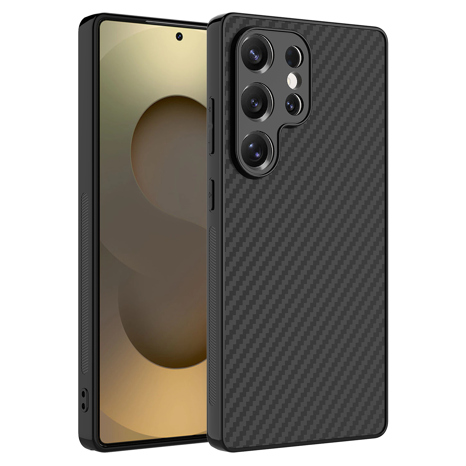 그리핑 아머엑스 맥세이프 슬림 범퍼 카본 케이스 블랙, 갤럭시S25 울트라