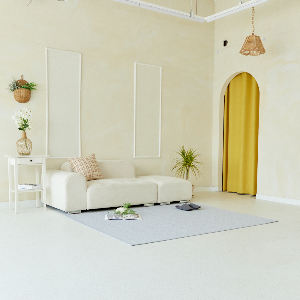 강아지매트 고양이 펫 미끄럼방지 매트 복도 거실 도트 라이트그레이, 230x170cm