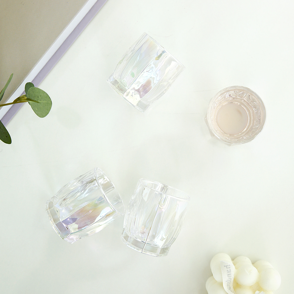 소주잔 오로라 감성 유리컵 50ml, 4개, 레트로 - 상세 이미지 5
