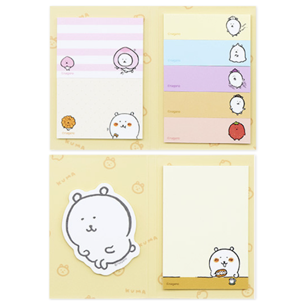 담곰이 4단 점착 메모지 세트 농담곰 모양 메모 쪽지 나가노 캐릭터 굿즈 - 메인 이미지