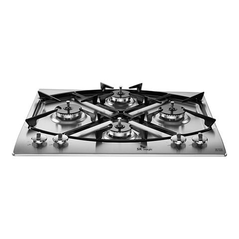 나비엔매직 4구 빌트인 가스쿡탑레인지 코드식 560x480 GRB9104 실버_LPG