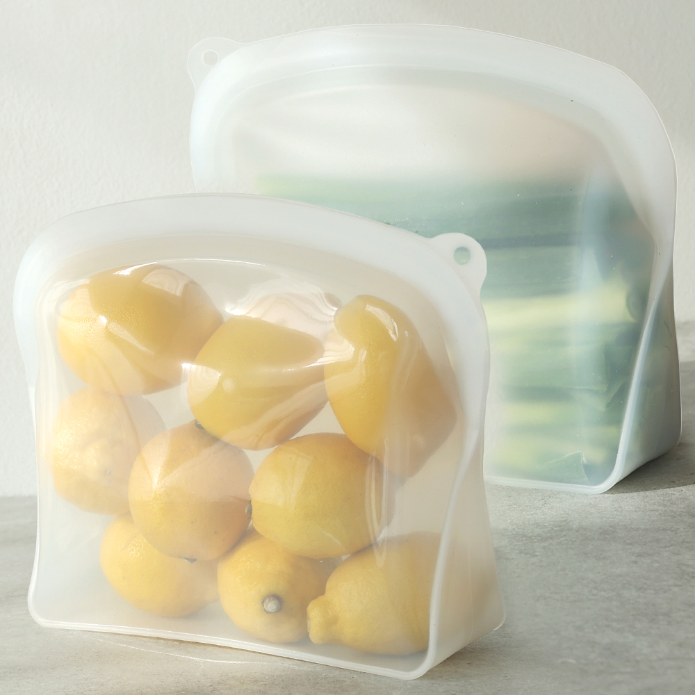 1+1 네오플램 실리콘 지퍼백 스탠딩 지퍼팩 2p 2000ml